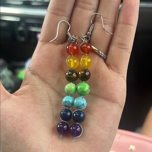 Multicolor Beaded Dangle Earrings
